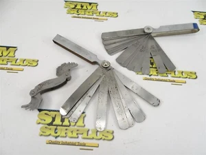 STARRETT THREAD PITCH GAGES 60-6 RANGE NO.473 + TWO FEELER THICKNESS GAGE SETS  - Imagen 1 de 8