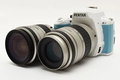 PENTAX K-r 12.4MP Digital SLR Kamera Blau × Weiß Körper W / Zwei Objektiv Set - Bild 1 von 4