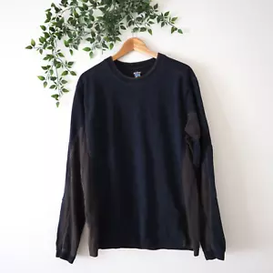 Kuhl Men's Dark Blue & Gray Long Sleeve Crew Neck Organic Cotton Top Size Large - Picture 1 of 4