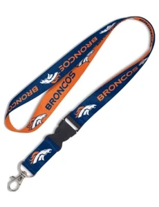 Denver Broncos Lanyard w Detachable Key Chain - Picture 1 of 2