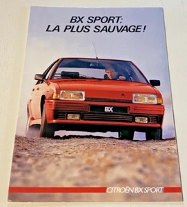 Brochure Publicitaire CITROEN BX  Sport, La Plus Sauvage ! - 1985 - Bel Etat. - Picture 1 of 6