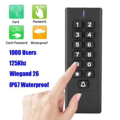 Door Access Control Password Keypad RFID Card Reader Wiegand  Waterproof  IP67 - Image 1 of 4