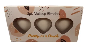 Paquete de 3 licuadoras de maquillaje Pretty as a Peach esponjas productos de estilo de vida nuevas en caja - Imagen 1 de 4