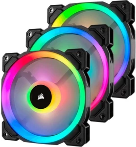 Corsair LL120 Wentylator LED RGB Pętla świetlna Lighting Node PRO & Hub 120mm Czarny - Zdjęcie 1 z 5