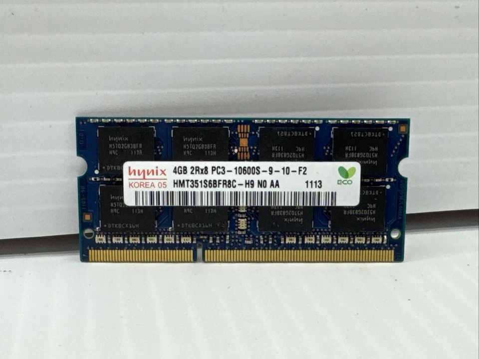 Hynix 4 GB SO-DIMM 1333 MHz memoria SDRAM DDR3 (HMT351S6BFR8C-H9) non testata - Immagine 1 di 4