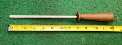 Varilla de Afilar Cerámica Larga De Colección 5/16" Diámetro X 7 3/4", con Mango de Madera Sin Marca Foto 1 de 4