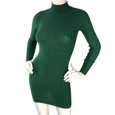 Lovers and Friends Womens Size XS Dress Be Fierce Rib Knit Turtleneck Green - Image 1 of 4