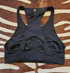 Lululemon Cross‑Back Racer Sports Bra Last Lap Phone Holder Activewear Sz 8 - Picture 1 of 4