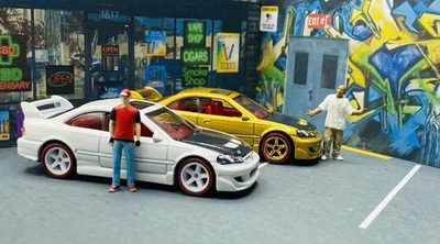 Juego de 2 ruedas personalizadas intercambiadas Honda Civic Si blanco y dorado (no STH) caja envíos Foto 1 de 4