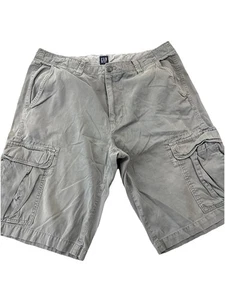 Gap Herren Cargoshorts Größe 34 grau Baumwolle leichte Schrittlänge 12 Zoll - Bild 1 von 8