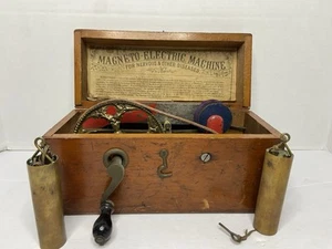 Beautiful Antique Magneto Electric Machine Vintage Crank Quack Medical Device - Picture 1 of 21
