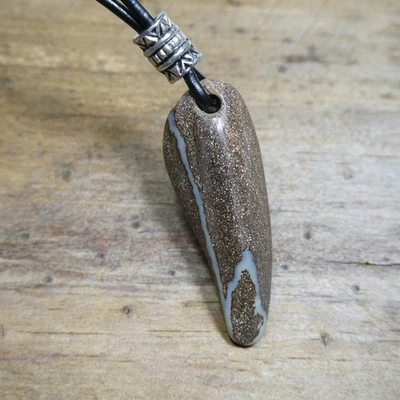 Australian Boulder Pendant Necklace Adjustable Cord 22.5 CT - Image 1 of 4