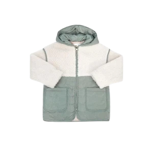 (Kids) Chloe Hooded Padding Jumper Green - Picture 1 of 1