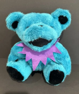 老式 90 年代 GRATEFUL DEAD 跳舞熊 TEAL 毛绒移动四肢 STEVEN SMITH 1990 — 第 1/4 张图片