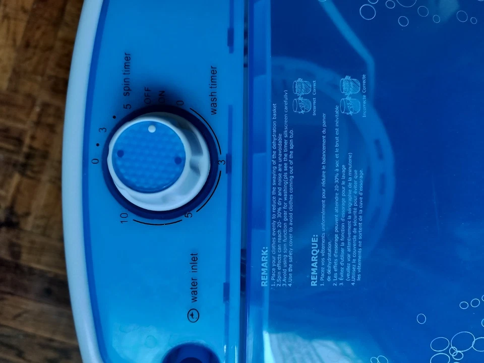 Mini máquina de lavar portátil Zeny azul - Imagem 1 de 4