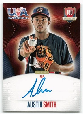 2014 Austin Smith Panini USA Baseball Rookie Auto 076/499 - Image 1 of 2