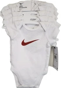 Nike Infant Baby Bodysuits Sports Variety 5-Pack White Size 3M New - Picture 1 of 16