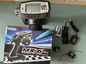 Sanwa MX-6 Transmitter (original box) plus 2 Receivers plus 2 LiPo Batteries - Picture 1 of 8