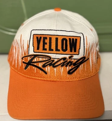 Gorra de béisbol Chase Authentics AMARILLA Racing naranja blanca pintura salpicaduras Snapback Foto 1 de 4