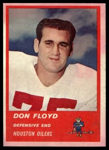 1963 Fleer #43 Don Floyd Houston Oilers Sehr guter Zustand (Fleck) - Bild 1 von 2