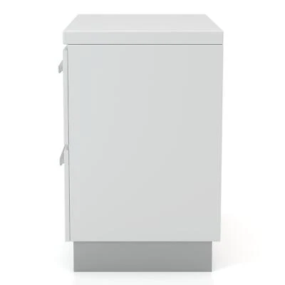 Furniture of America Rayland Solid Wood 2-Drawer Nightstand in Glossy White - Изображение 1 из 4