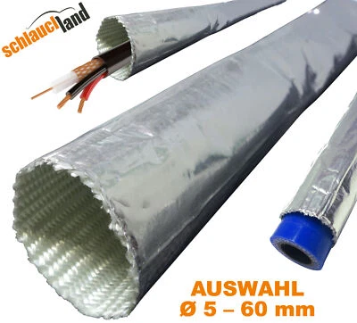 ALU TITAN HITZESCHUTZ SCHLAUCH Kabel Schutz Leitung Rohr Glasfaser Mantel Thermo - Bild 1 von 4