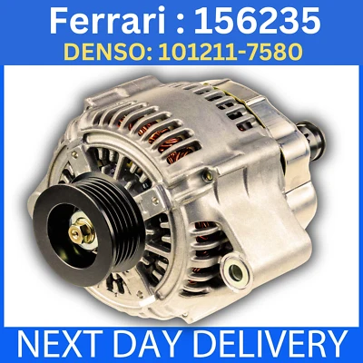 fits FERRARI 348 GTB/GTS/GTC/SPIDER/TB/TS COMPLETE ALTERNATOR 156235 101211-7580 - Image 1 of 2