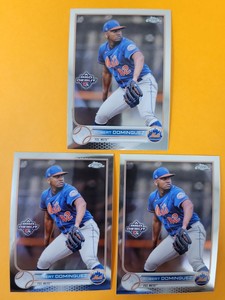 Lot of 3 - 2022 Topps Pro Debut ROBERT DOMINGUEZ Chrome Mets PDC-160 - B