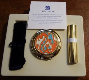 VTG Estee Lauder Sun Goddess Compact w/brush Bronze Goddess NEW! - Picture 1 of 4