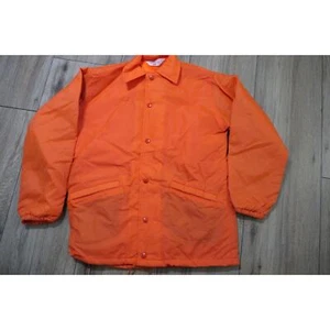 NWOT Vintage Windless The Flapjacket Orange Snap Up Jacket - Youth Boys Large - Picture 1 of 10