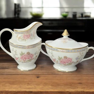 Vintage Royal Doulton CANTON Lidded Sugar Bowl & Creamer Set Excellent Condition - Picture 1 of 8