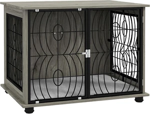 Dog Crate Furniture, Dog Cage End Table with Large Top, Soft Washable Cushion... - Picture 1 of 12