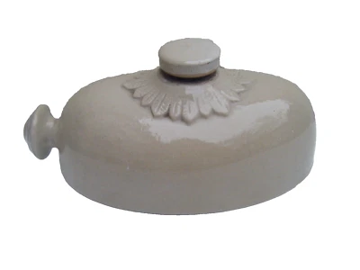 Antique Stoneware Stone Hot Water Bottle Bourne Denby 2 Pt Oval Bed Foot Warmer - Image 1 of 4