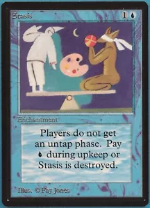 Stasis Beta MINT Blue Rare MAGIC THE GATHERING MTG CARD (ID# 317532) ABUGames - Picture 1 of 2
