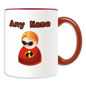 Personalised Gift Mr Incredible Mug Money Box Cup Icon Design Name Super Hero - Picture 1 of 21