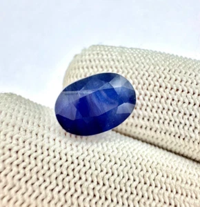 Sapphire, loose sapphire gemstone, faceted oval sapphire gem 7.40 Ct. 12x8x7 mm - Picture 1 of 10