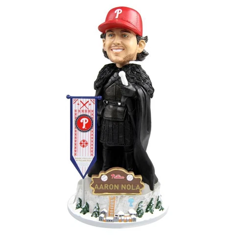 Aaron Nola Philadelphia Phillies Game of Thrones Night's Watch GOT Bobblehead Cover
