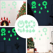1pc Luminous Stickers Christmas Decoration Sticker Cartoon Fluorescent Sticker