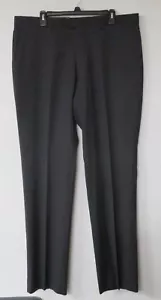Mens Tollegno 1900 Dark Gray Virgin Wool Slacks Flat Front Super 100s 39x36 D10 - Picture 1 of 7