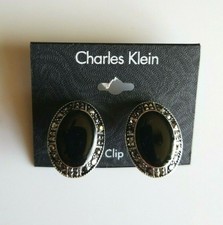 Charles Klein Clip Earrings NWT