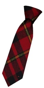Boys Wool Tie in Scottish Woven MacDonald of Glencoe Modern Tartan - Picture 1 of 2