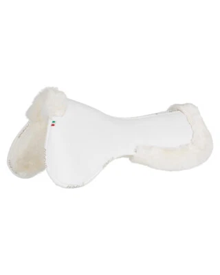 Acavallo Close Contact Memory Foam Full Sheepskin Half Pad - White/Natural - Image 1 of 2