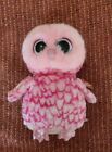 TY Pinky the Owl Beanie Plush-original Pink Toy