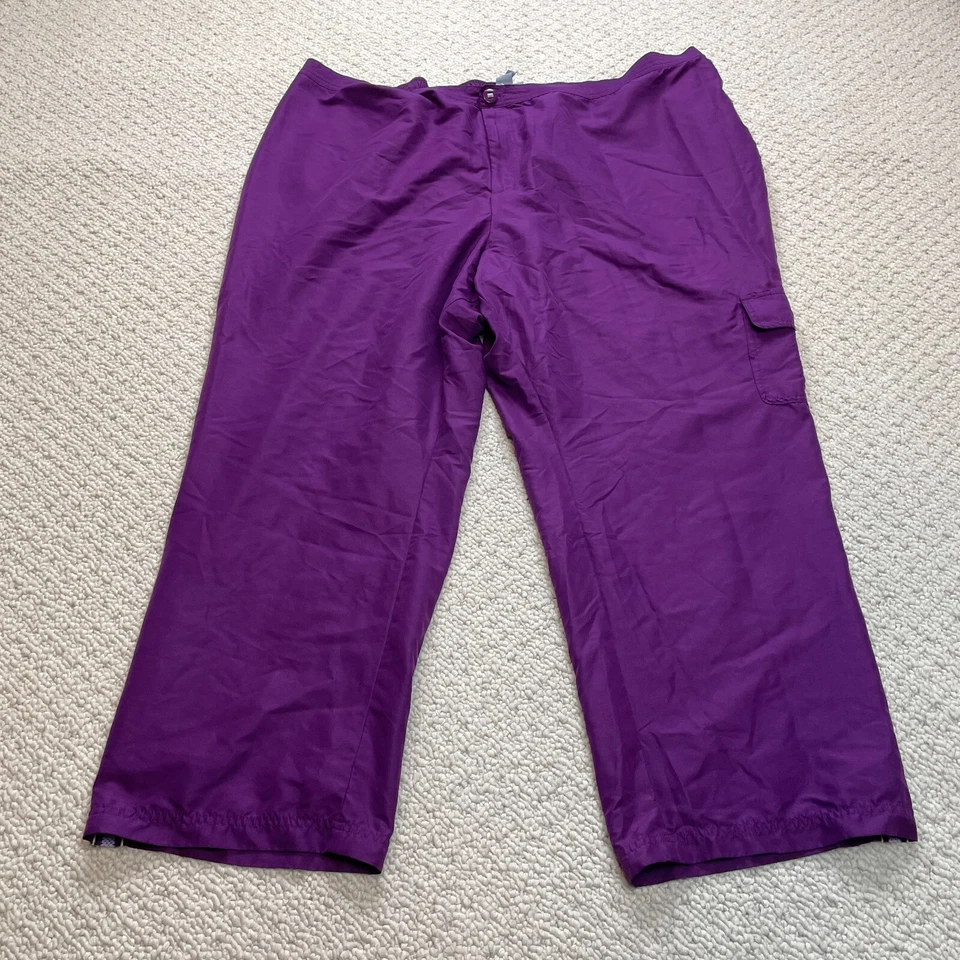Pantalones deportivos Liz Me para mujer 4X púrpura ligero elástico cintura forrados 50x29 Foto 1 de 4