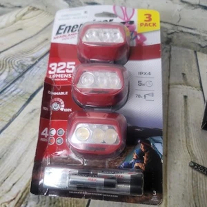 Paquete de 3 faros Energizer 325 lúmenes HDL20 4 modos - Imagen 1 de 3