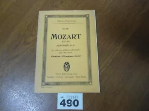 No.308 MOZART Serenade 11 Horn Oboe Clarinet Bassoons - Edition EULENBURG Score - Picture 1 of 16