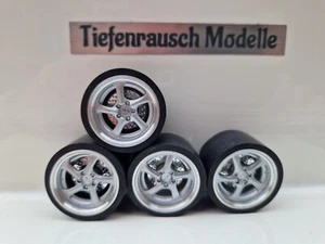 1:18 Porsche Turbo Echt Alu Felgen Audi VW Mercedes Opel BMW Tuning - Picture 1 of 1