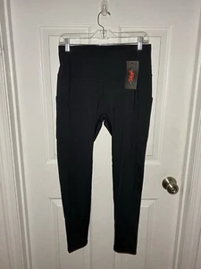 Thick High Waist Yoga Pants with Pockets Tummy Control Workout Running Yoga *D37 - Picture 1 of 5