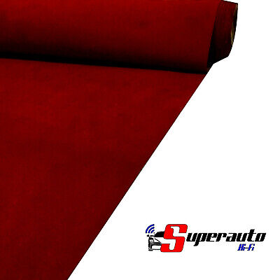 Tessuto Scamosciato Rivestimento Tasche Pannelli 70 X 140 Cm Rosso • 18€