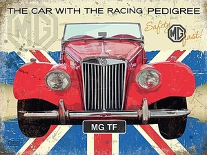 MG TF The Car With Racing Pedigree small steel sign 200mm x 150mm (og) - Picture 1 of 1
